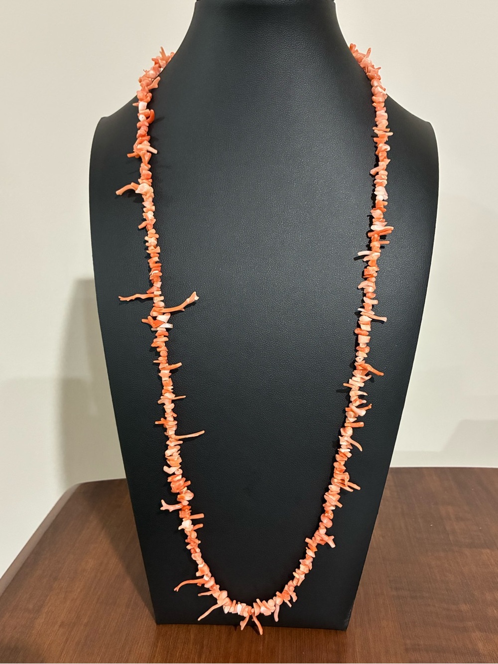 Vintage Angel Skin Branch Coral necklace